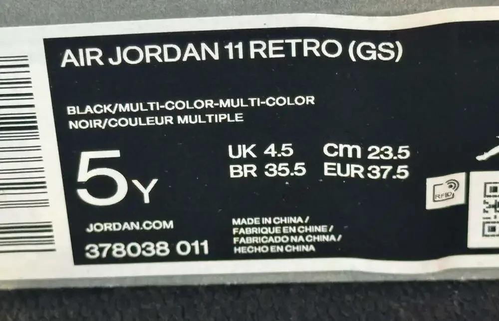 Air Jordan 11 Retro Jubilee 25th Anniversary GS Basketball Shoes